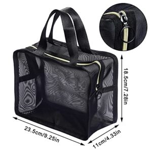 Sucrain Gym Shower Bag, Mesh Shower Caddy Tote, Portable Toiletry Quick-Dry Hanging Basket Organizer(Medium)