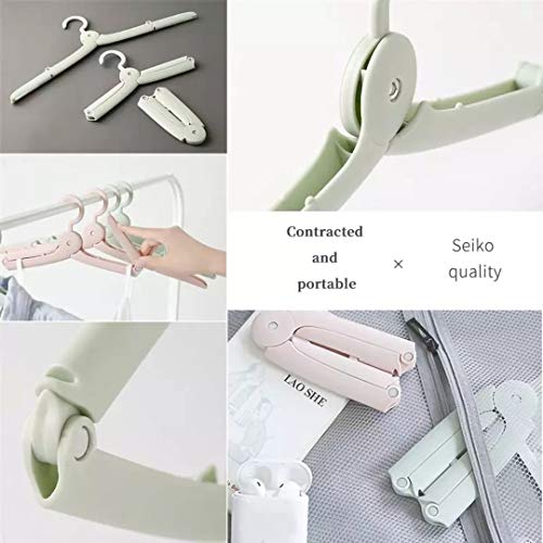 Travel Hangers Foldable - Portable Hangers, Multi-Functional & Mini Hanger for Women Travel - 2 Pack of Drying Cloth Hangers (Pink)