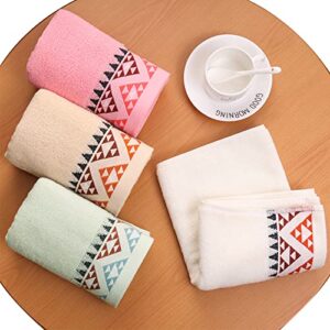 Pidada Hand Towels Set of 2 Indian Geometric Pattern 100% Cotton Soft Decorative Towel for Bathroom 13.4 x 29.5 Inch (Brown)