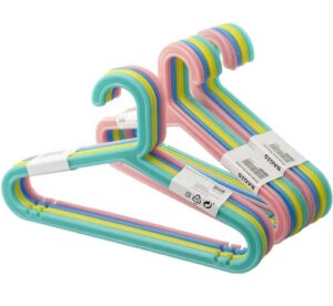 ikea bagis children's hangers 1 x 8-pack toddler hangers durable kids hanger for children toddlers baby hanger multi colored hangers