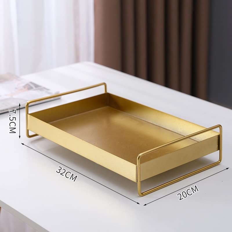 SDGH Metal Tray Iron Art Storage Desktop Living Room Coffee Table Decoration Baking Paint Process Bathroom Tray