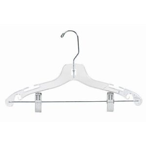 only hangers children's clear plastic suit hanger w/clips - 14" (50)