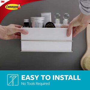 Command Wall and Cabinet Organizer with Water Resistant Command Strips, Organize Your Bathroom, Easy to Open Packaging