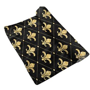 fenrris65 Soft Hand Towels, Black-Fleur-De-Lis Highly Absorbent Quick-Dry Towels Multipurpose for Bathroom, Hotel(12'' X 27.5'')