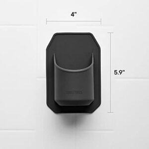 Tooletries - Shower Drink Holder - 100% Silicone Can Holder for Beer or Soda - Bathroom Accessory - Silicone-Grip Technology, No Adhesive Needed - in Partnership with 30 Watt - Charcoal