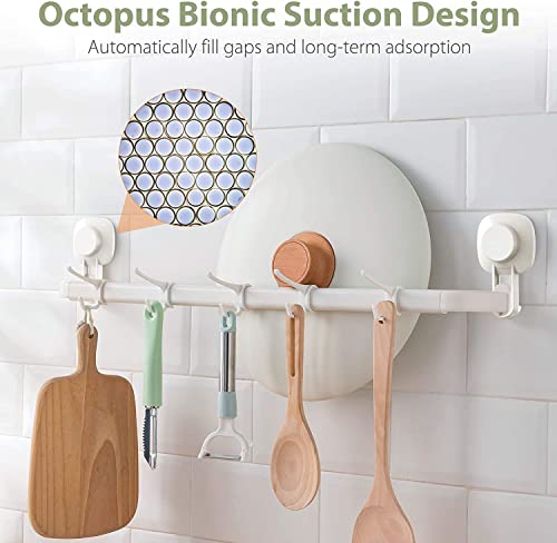 LUXEAR Suction Cup Towel Bar and Suction Cup Corner Shower Caddy