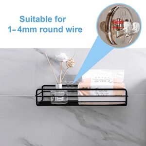 4PCS Shower Caddy Adhesive Sticker Replacement Hook for Corner Shower Caddy Bathroom Rack Shelf Soap Dish Basket Wall Hanging Hook with Strong Sticky, No Drilling Bath Kitchen Organizer Accessories