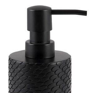 Allure Home Creation Amal 4-Piece Resin Bathroom Accessory Set Black w/Brushed Gold Finish