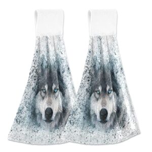 kigai hand towels the mighty wolf hand towels for bathroom kitchen hanging hand towels ultra soft and highly absorbent quick-dry hand towels 18.2x14in