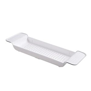 sdgh retractable bathtub storage rack bath tray shelf tub multi-function bathroom tool towel (color : onecolor)