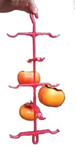 gwu essential persimmon air dry hanger hooks - 1 pack - 5 hangers -can hold 50 fruits - made in japan