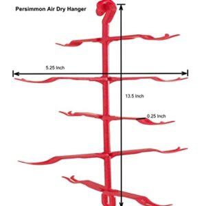 GWU ESSENTIAL Persimmon air Dry Hanger Hooks - 1 Pack - 5 Hangers -Can Hold 50 Fruits - Made in Japan