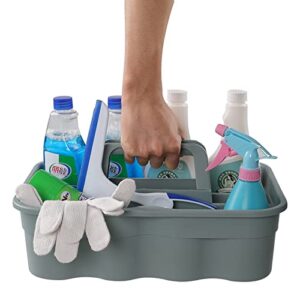 Doryh 4 Pack Easy to Carry Cleaning Caddy, Gray Caddy for Cleaning Products