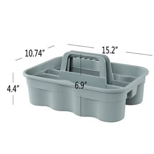 Doryh 4 Pack Easy to Carry Cleaning Caddy, Gray Caddy for Cleaning Products