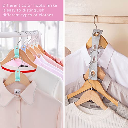 Dreamtop 44 Pcs Clothes Hanger Connector Hooks Cascading Clothes Hangers for Heavy Duty Hanger Connector Hooks for Plastic Hangers Hanger Extender Clips Hangers Space Saving