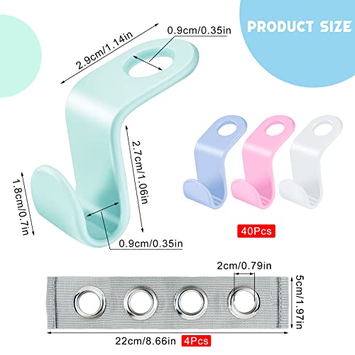 Dreamtop 44 Pcs Clothes Hanger Connector Hooks Cascading Clothes Hangers for Heavy Duty Hanger Connector Hooks for Plastic Hangers Hanger Extender Clips Hangers Space Saving