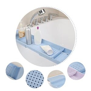 SDGH Retractable Bathtub Storage Rack Bath Tray Shelf Scalable Drain Rack Multi-Function Towel Organizer Shelf Bathroom Tools (Color : OneColor)