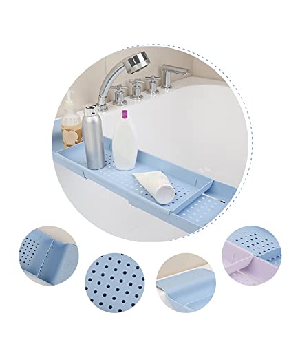 SDGH Retractable Bathtub Storage Rack Bath Tray Shelf Scalable Drain Rack Multi-Function Towel Organizer Shelf Bathroom Tools (Color : OneColor)