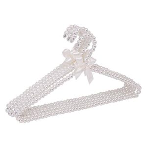 aimeely pack of 5 pearl clothes pants hangers bowknot beaded wedding home shop clothes rack 1#