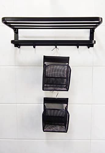 Phying Hanging Mesh Bath Baskets Organizer Storage Shower Caddy College with Hooks for College Dorm Rooms, Gym, Swimming and Travel (1)