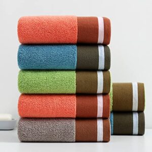 YiLUOMO 100% Cotton Brown Hand Towel Set of 2 Highly Absorbent Soft Hand Towel for Bathroom Home 13 x 29 Inch