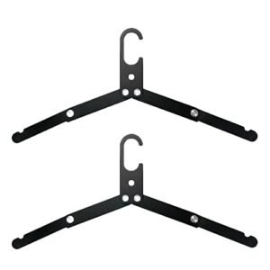 tsnamay 2pcs black closet clothes hangers folded hangers travel hangers metal aluminum hanger