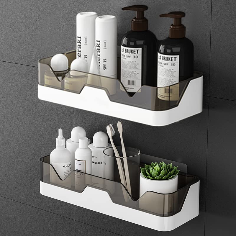 BLYPHOO Shower Caddy Adhesive Shower Shelf for Bathroom 2 Pack: Premium Bathroom Wall Organizer - No Drilling Shower Organizer - Adhesive Kitchen Storage Rustproof Storage Rack for Bathroom