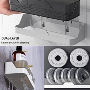 BLYPHOO Shower Caddy Adhesive Shower Shelf for Bathroom 2 Pack: Premium Bathroom Wall Organizer - No Drilling Shower Organizer - Adhesive Kitchen Storage Rustproof Storage Rack for Bathroom