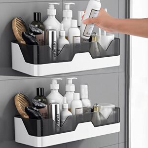 BLYPHOO Shower Caddy Adhesive Shower Shelf for Bathroom 2 Pack: Premium Bathroom Wall Organizer - No Drilling Shower Organizer - Adhesive Kitchen Storage Rustproof Storage Rack for Bathroom