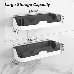 BLYPHOO Shower Caddy Adhesive Shower Shelf for Bathroom 2 Pack: Premium Bathroom Wall Organizer - No Drilling Shower Organizer - Adhesive Kitchen Storage Rustproof Storage Rack for Bathroom