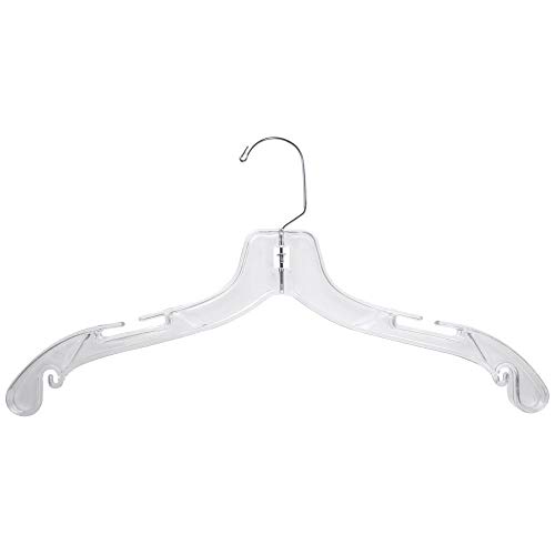 Clothing Hangers 17" Clear Heavy Duty case of 100