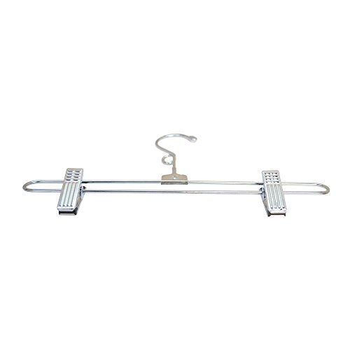DBM 25 Pc Hangers Size 12" Chrome Metal Wire Pant Skirt Clip Pinch Grip Fixture Retail Display Adult Clothing