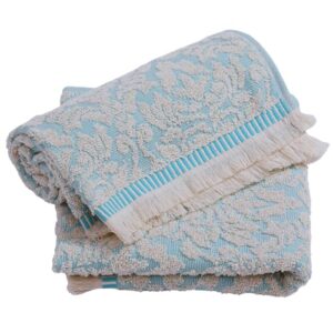 bridge istanbul turkish hand towels - 100% cotton bathroom hand towels decorative set of 2 for hand, face, gift, hair bath (20x32) inches