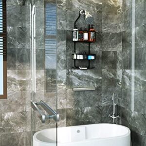 Kadolina Bathroom Hanging Shower Organizer, 4 Tier Corner Shower Caddy Tension Pole