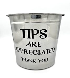 tip jar for bartenders money, musicians tip jar for money, tip jar for restaurants, tip bucket for money, tip cup for coffee shop