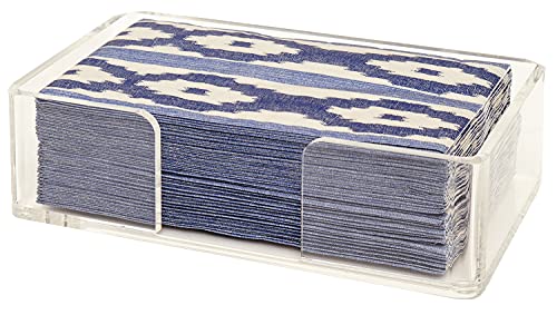 Decorative Paper Hand Towels Fingertip Towels Disposable Blue Bathroom Decor Modern Ikat Pak 64