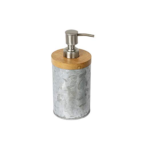 nu-steel CFT6H Confetti Collection Lotion Dispenser, Perfect for Home & Bathroom Accessories, Galvanised Sheet and Wood