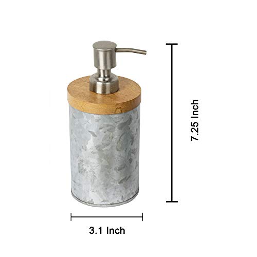 nu-steel CFT6H Confetti Collection Lotion Dispenser, Perfect for Home & Bathroom Accessories, Galvanised Sheet and Wood