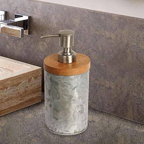 nu-steel CFT6H Confetti Collection Lotion Dispenser, Perfect for Home & Bathroom Accessories, Galvanised Sheet and Wood