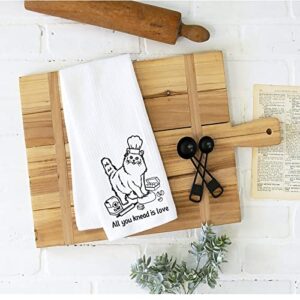 All You Knead is Love Cat Kneading Kitten Pun Kitchen Towels Cute Housewarming Gift Novelty Dish Towel (All You Knead Towel)