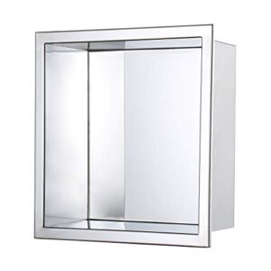 12“ x 12” decomust stainless steel shower niche shelf easy to install, perfect for shampoo and soap storage