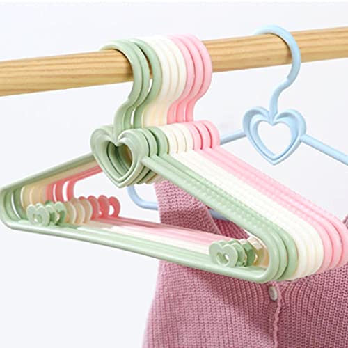 Malikesy 10pcs Baby Hangers Newborn, Heart Design, Baby Hangers for Clothes, Multicolored Toddler Clothes Hangers, Nursery Hangers for Baby