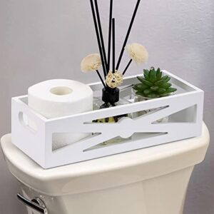 QILICHZ Bathroom Decor Box 3Pcs Toilet Paper Baskets Tank Topper Bathroom Baskets Toilet Tank Basket Tray Decorative Storage Basket Box for Bathroom