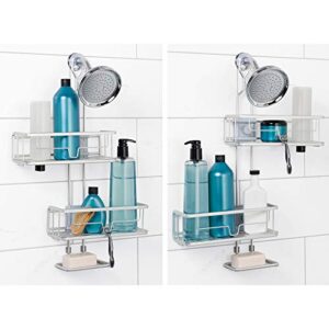 Zenna Home NeverRust Aluminum Adjustable Hanging Shower Caddy, Satin Chrome