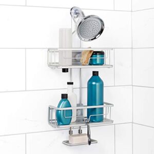 Zenna Home NeverRust Aluminum Adjustable Hanging Shower Caddy, Satin Chrome