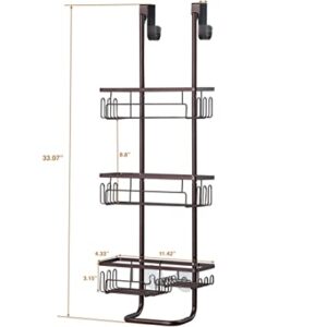 SunnyPoint Classic Metal Bathroom Shower Caddy, Over Door Hanging Storage Organizer Basket