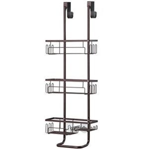 SunnyPoint Classic Metal Bathroom Shower Caddy, Over Door Hanging Storage Organizer Basket