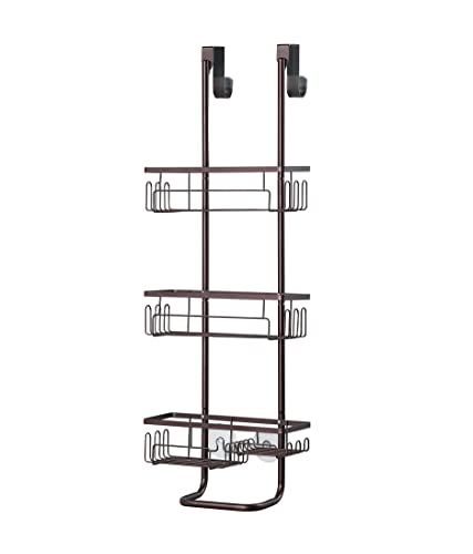 SunnyPoint Classic Metal Bathroom Shower Caddy, Over Door Hanging Storage Organizer Basket