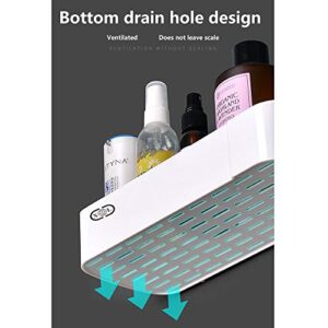 ABS Shower Caddy, No-Drilling Waterproof Bathroom Shelf Storage Basket, Kitchen Bath Bedroom Organizer for Shampoo and Toiletries, 2 Pack