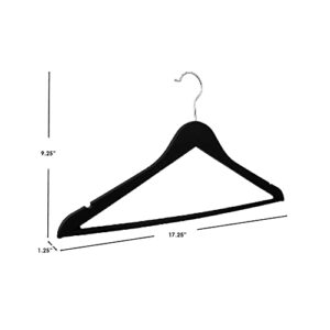 Home Basics, Black Non-Slip Space-Saving Rubberized Plastic Hangers